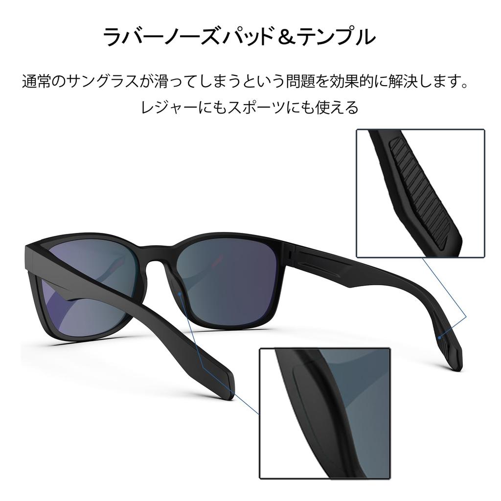 HAAYOT Polarized Sports Sunglasses for Men and Flexible TR90 UV for and Matte Black and Orange Women, Lightweight, Durable, Frame, 100% Protection,