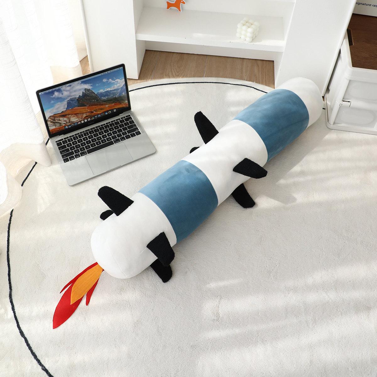 85/120cm Lange Raketen-Stofftiere Weiche gefüllte Cartoon-Raketen-Spielzeuge Gemütliches Schlaf-Kuschelkissen Kreative Heimdekoration Kinder-Spielzeug-Requisiten 120cm