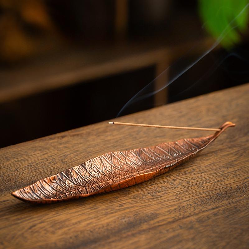 Langblatt-Räuchergefäß Räuchergefäß Räucherschale Ascheauffangbehälter Meditationsraum Yoga-Zubehör Dekoration Mückenschutz