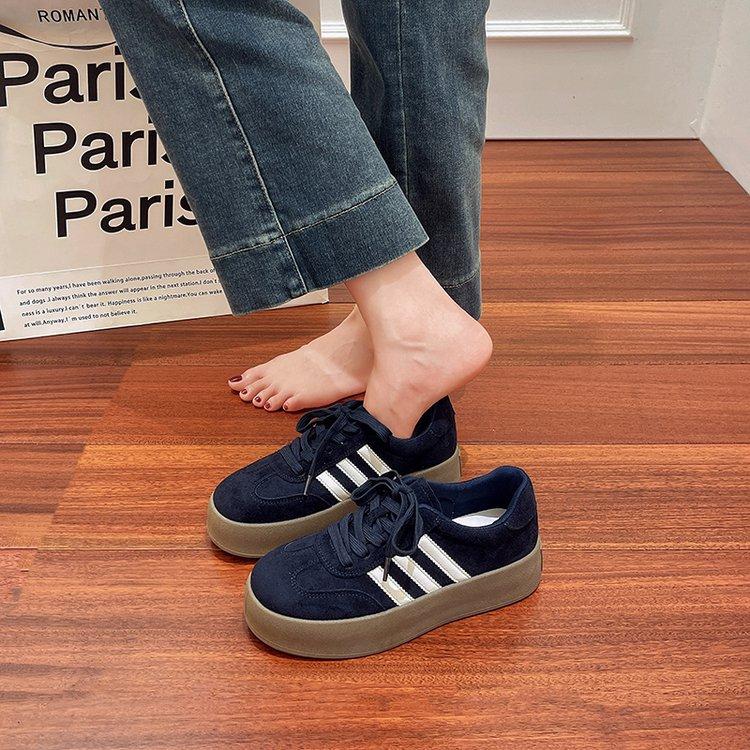 Leather popular breathable mesh yellow German training shoes women's 2025 new spring and summer versatile candy color board shoes Forrest Gump shoes