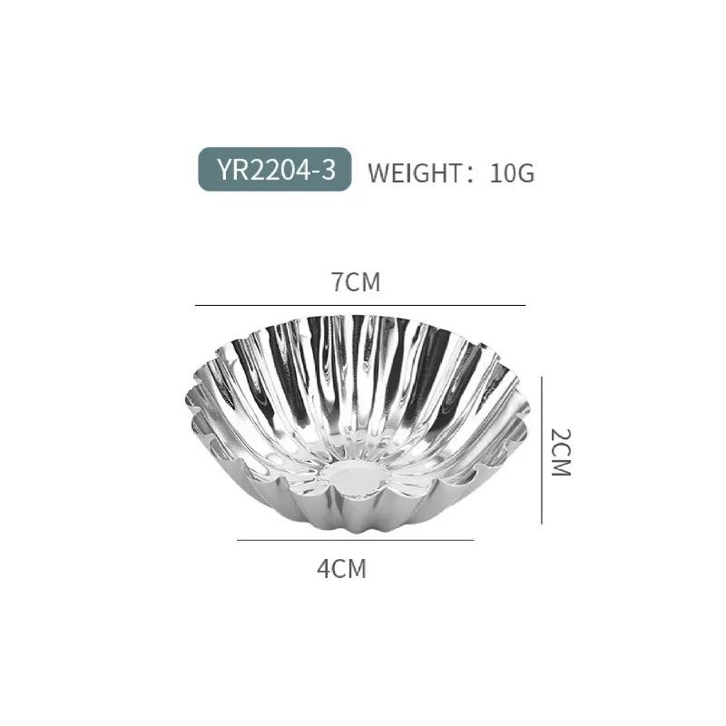 Mini Aluminum Alloy Tart Molds Cupcake Cookie Pudding Pie Mould Non-stick Party Baking Tools Muffin Cups Pastry Accessories