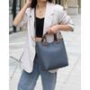 Top Layer Cowhide Large Capacity Mother Bag High End Hand Carrying One Shoulder Crossbody Bag Genuine Leather Bucket Bag