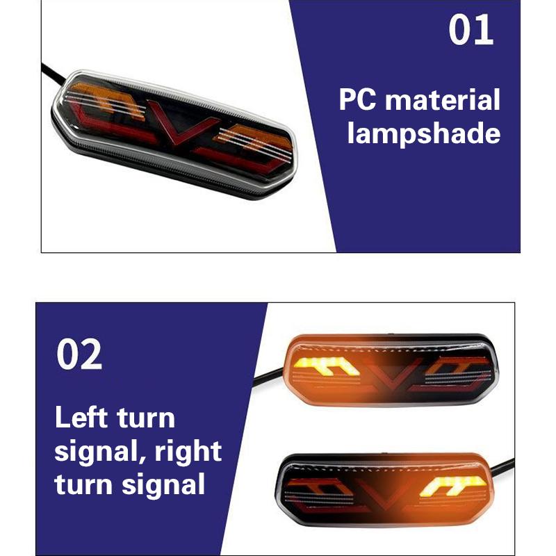 Tylne Światło LED Tylne Światło Samochodu Elektrycznego Motocykla Tylne Światło Przeciwmgielne Światło Pozycyjne Światło Hamowania Światło Konwersji