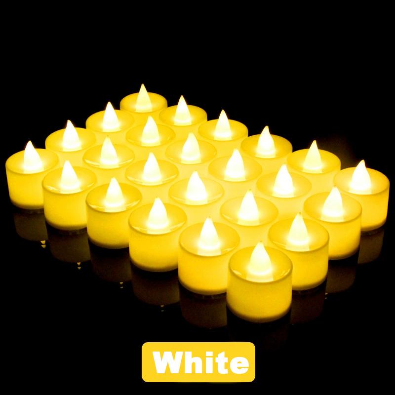 

1/3/6/24 шт./набір маленьких чайних воскових світильників, красивих без нагрівання для вечірки 6Pcs білий