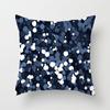 New Blue Geometric Peach Leather Velvet Pillow Case Home Fabric Sofa Pillow Cushion Cover