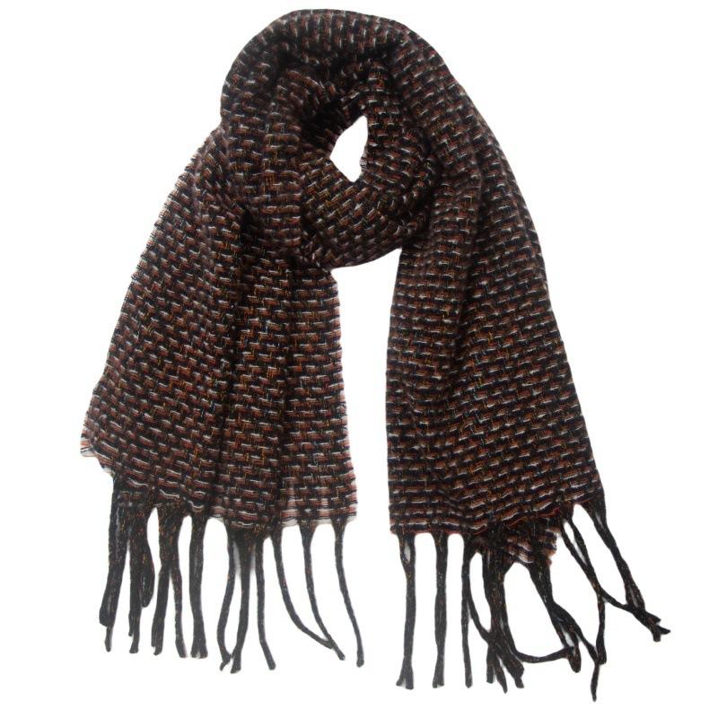 New scarf autumn and winter men's and women's fringed colored flower scarf shawl