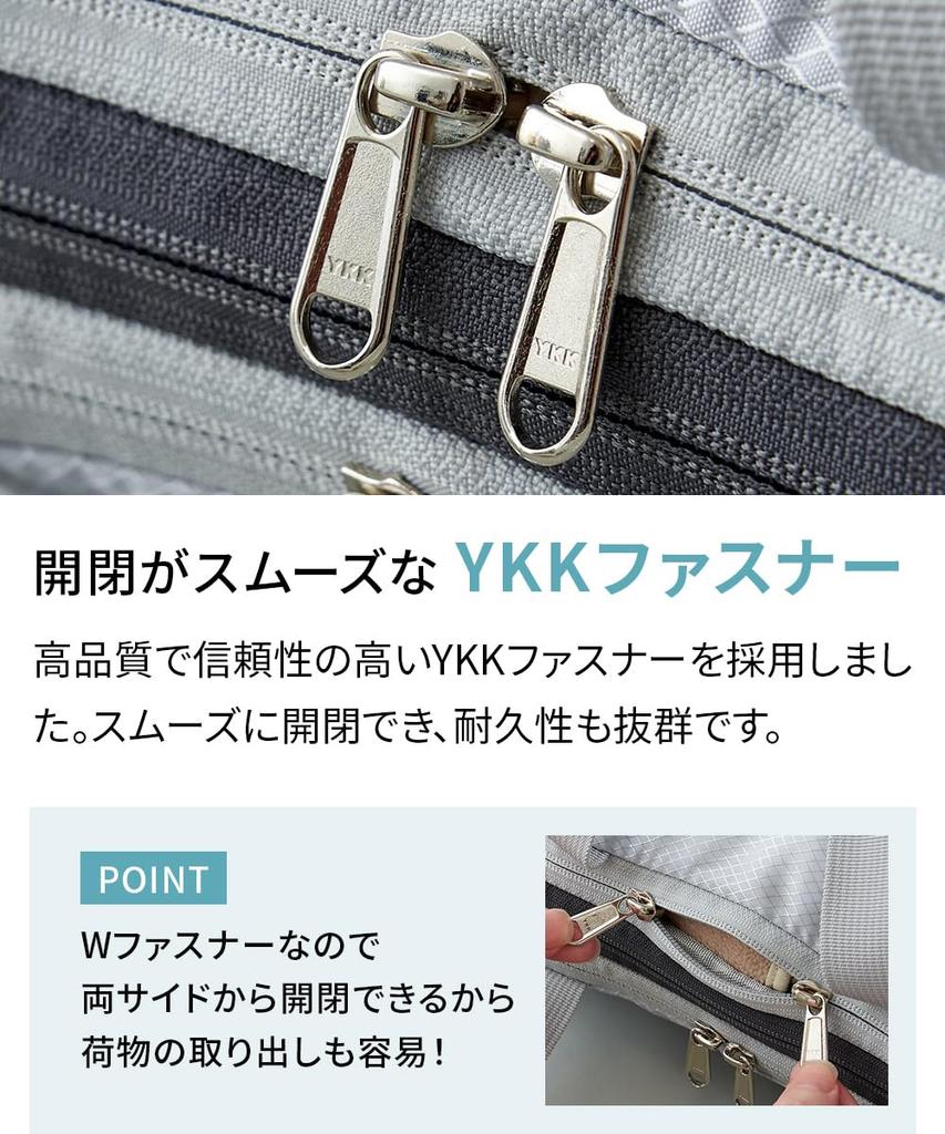 Double Regalo Compression Pouch Easy to compress with Travel Pouch Compression Bag Clothes Travel Business Trip Sorting Two Rooms [YKK Zipper] zipper!