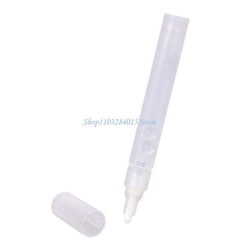 R6FF 5Pcs Empty Paint Pen 4.5MM Round Tip Clear Pen Rod for Sketching Art Painting