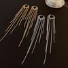 925 Silver Needle Korean Fashion Long Chain Tassel Earrings For Women Metal Earing Jewelry  Trending Women's Drop Earrings