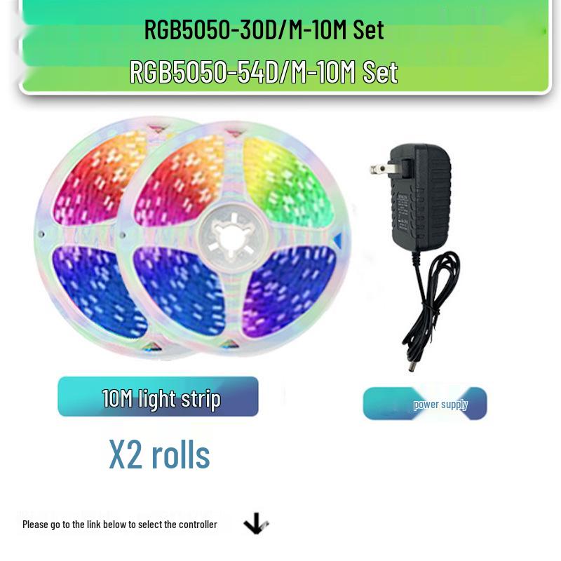 WiFi Bluetooth LED Light Strip Set: Waterproof, Smart Voice Control, RGB Colorful 5050, 2835 Atmosphere Light.
