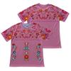 Women's Ethnic Floral Embroidered Style Short Sleeve T-shirts Summer Round Neck 3D Print Tops Fashionable Casual Tops