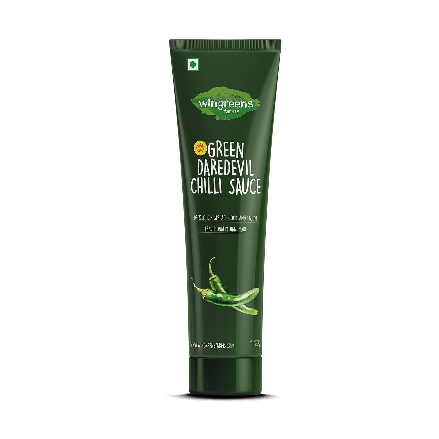 

Соус чили Зеленый сорвиголова (130 г), Green Daredevil Chilli Sauce, Wingreens Farms