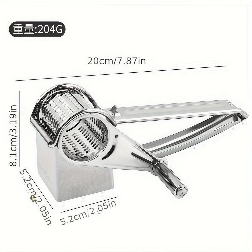 Handheld Stainless Steel Rotary Cheese Grater Kitchen Tool Garlic Carrot Cutter Slicer Shredder Grinder Cheese Slicer