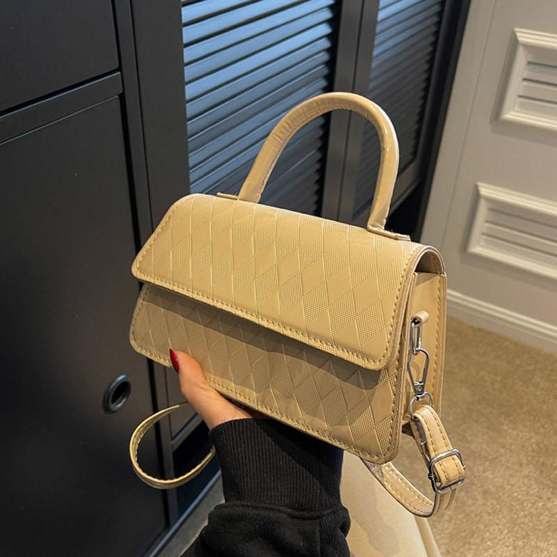 Trendy Street Style Crossbody Bag Chic Handheld Small Square Purse For Daily Use