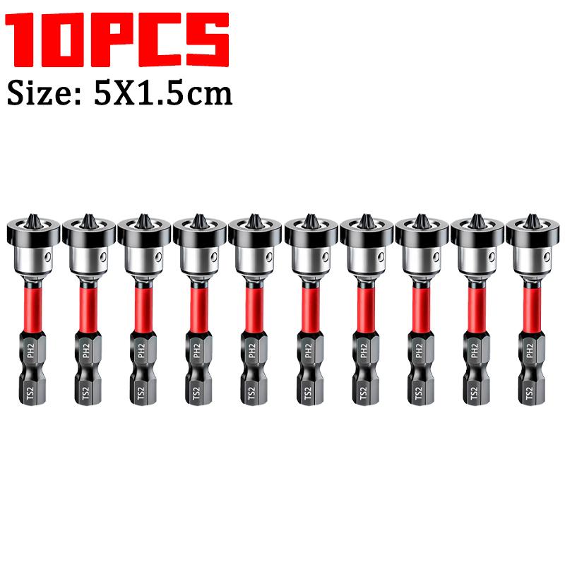 10/1PCS Magnetic Positioning Screwdriver Bits Magnet Collar Hex Shank Drywall Screws Locating Batch Head Power Drilling Tools