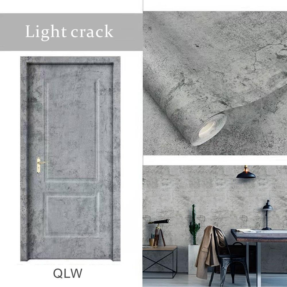 Papel de Parede Impermeável Cinza Cimento Novo Autoadesivo Cor Sólida Adesivos de Parede para Dormitório Quarto Gabinetes Móveis Renovação