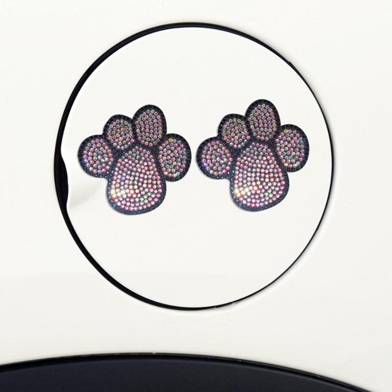 2/3/4PCS Puppy Footprint Water Coaster Durable Self-adhesive Car Decor Body Stickers Universal Multi-color