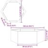 VidaXL Planter Black Hexagon 138x120x45 Cm Steel, Flower Box, Patio Planter, Garden Planter, 851136