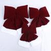 Flocking Christmas Tree Bowknot Wine Red Bowknot Hanging Ornament  Mall Atmosphere