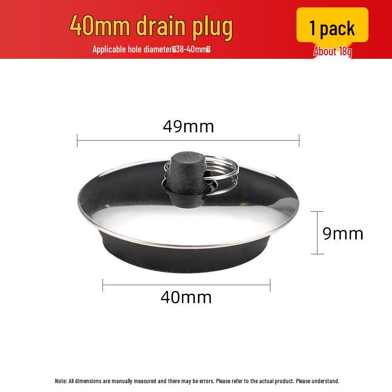 

Універсальна гумова пробка для зливу для раковин, ванн та басейнів