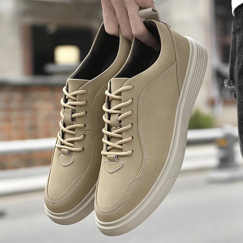 Italian Men's Casual Shoes Genuine Leather Business Office Shoes High Quality Sneakers New Outdoor Men Sport Tennis Masculino