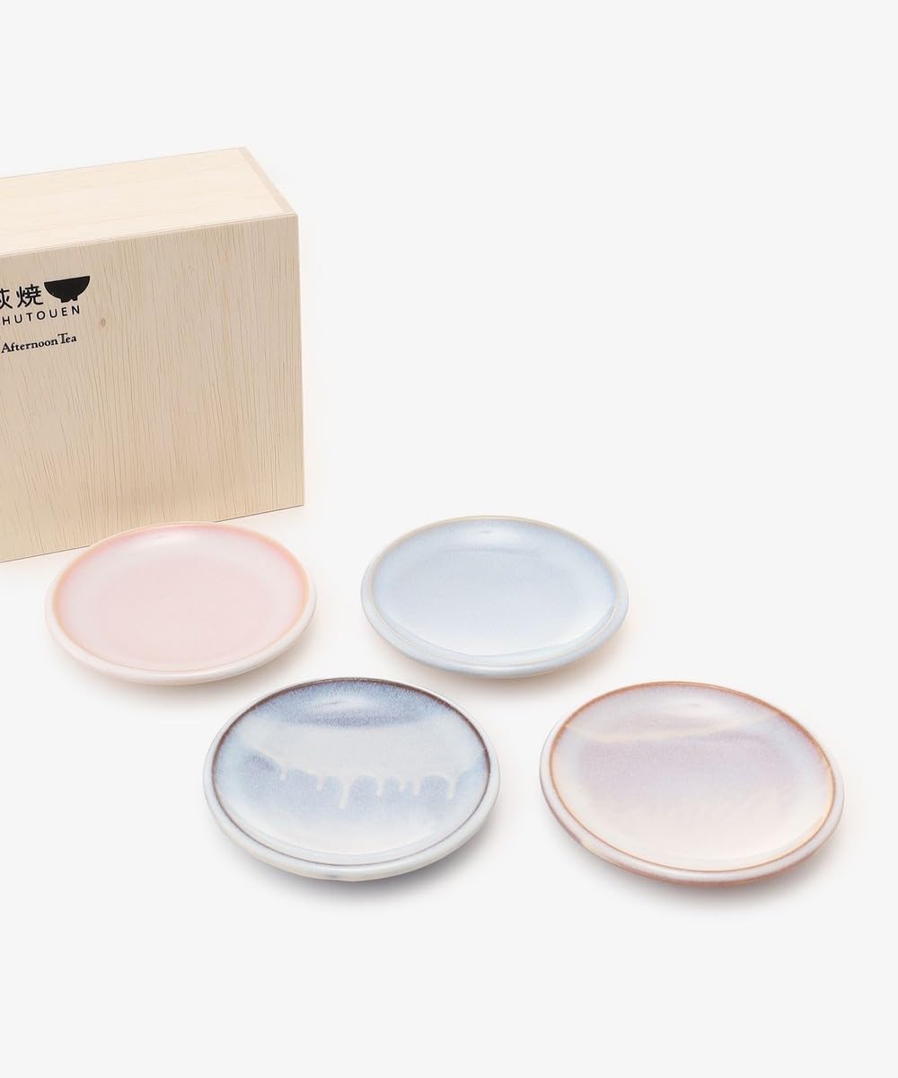 

Afternoon Tea Living JA28 Hagi Ware Small Plates, Set of 4, Multicolor