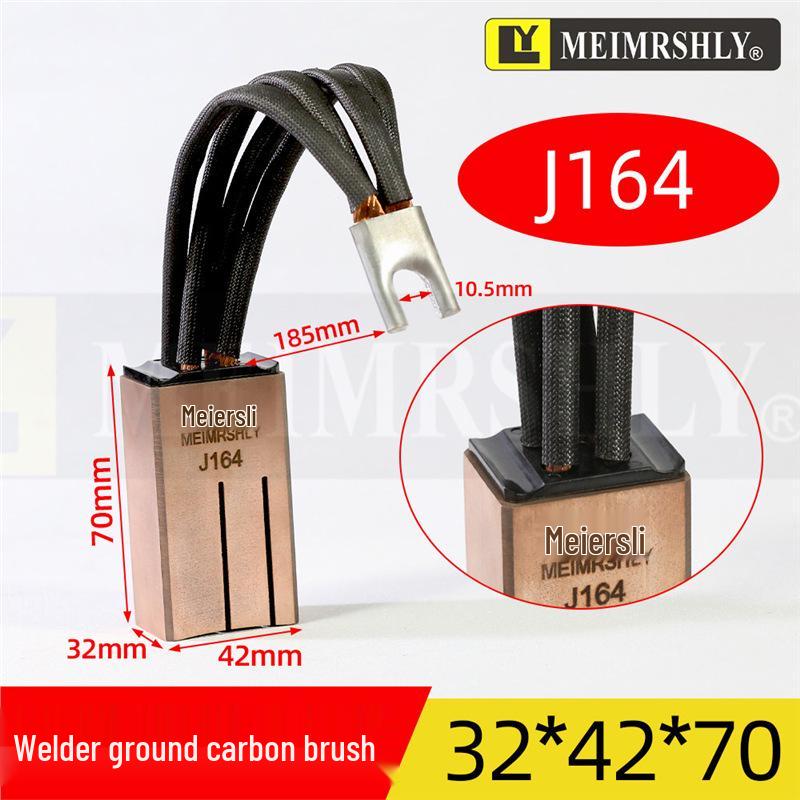 J164 High Copper Carbon Brush for Roller Welding & Cage Making Machine, 32x50x60/70, High Power Four-Wire Brush Pile Driver.