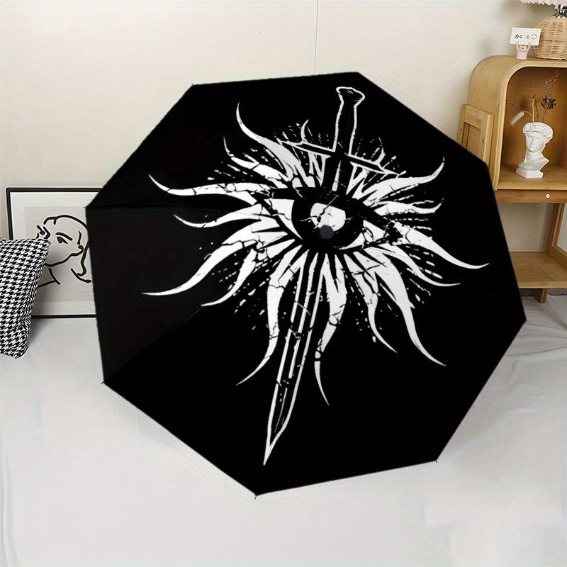 

1pc Eye pattern Umbrella Lightweight & Portable 8-rib Iron Frame Perfect For Outdoor Travel Daily Use Birthdays Christmas Vale (as the picture,Iron&8K)