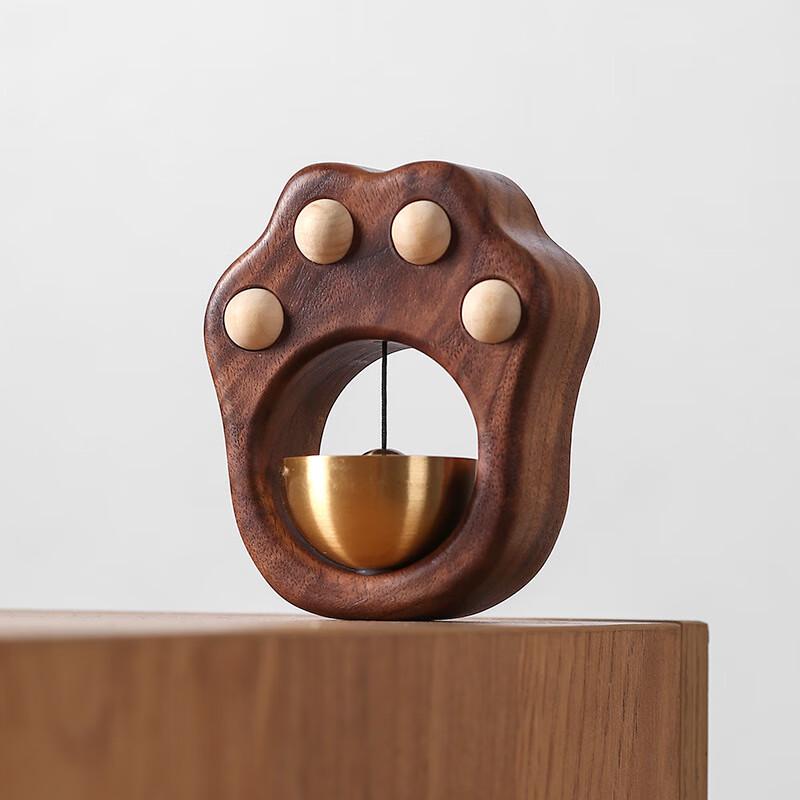 Black Walnut Cat Paw Doorbell