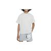 Outdoor Sports Solid Color Round Neck Pullover Short Sleeve T-Shirt Kids Tops White FB1325-072