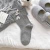 Women's Thin Seamless Cotton Socks - Cartoon Animals & 3D Bow, Mid-Calf Slouch, College Style for Spring & Summer