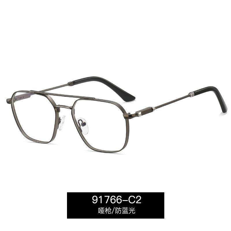 Metal Frame Blue Light Blocking Reading Glasses For Men Rero Double Bridge Square Eyeglasses Presbyopia Glasses