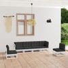 Day and Night - Day and Night Garden Furniture Set 6 Pieces and Cushions Solid Pine Wood