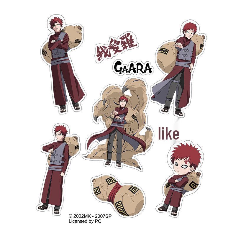 Naruto Akatsuki & Kakashi Waterproof Reusable Stickers - Genuine Merchandise