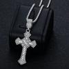 2026 Jewelry Fashion Trend Inlaid Zircon Cross Pendant Necklace for Men's Exquisite Jewelry Necklace