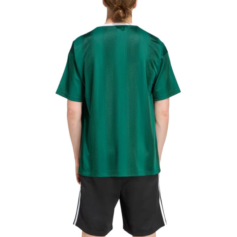 adidas T-shirt da uomo a maniche corte con logo Adicolor a righe, girocollo, vestibilità larga, top KD5834