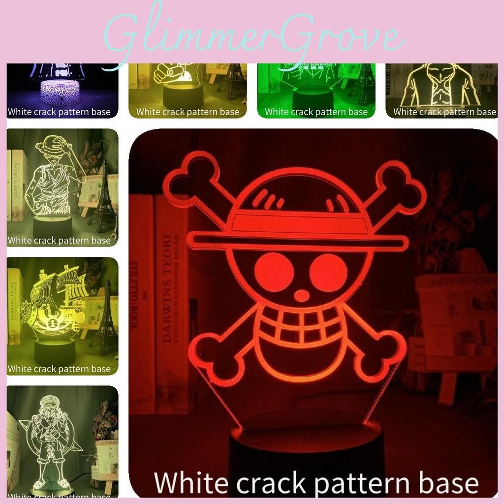 One Piece Luffy 3d Usb Night Light Remote Control Change Color 16 Lamp Colors