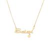 Personalized Light Luxury Titanium Steel Cut Letter Collarbone Chain High Sense Diy Custom Name Necklace Female Versatile