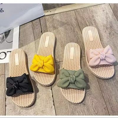 Women Lady Home Bow Slippers Autumn and Summer Classic Shoes