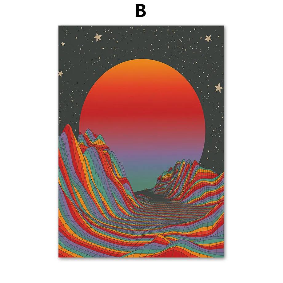 Psychedelic Eye Mushroom Rock Band Retro Boho Wandkunst Nordic Poster Leinwand Malerei Drucke Wandbilder für Wohnzimmer Dekor