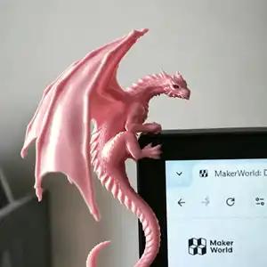 Cool Lying Dragon Figurine Monitor Decor Ornament, Unique Gaming Desktop Accessory for Esports Setup