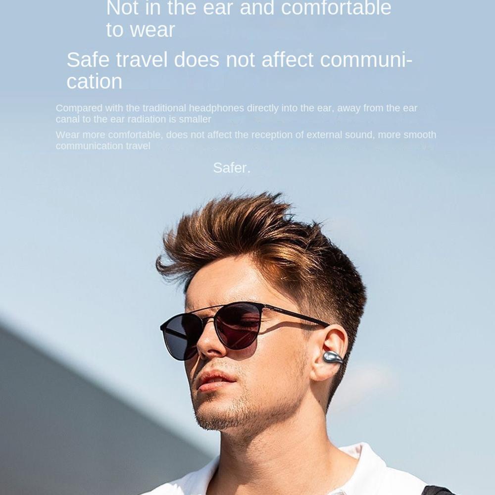 

YX-08 Noise Reduction Single Earbud Bone Conduction Ear Clip Wireless Bluetooth-compatible Headphones A