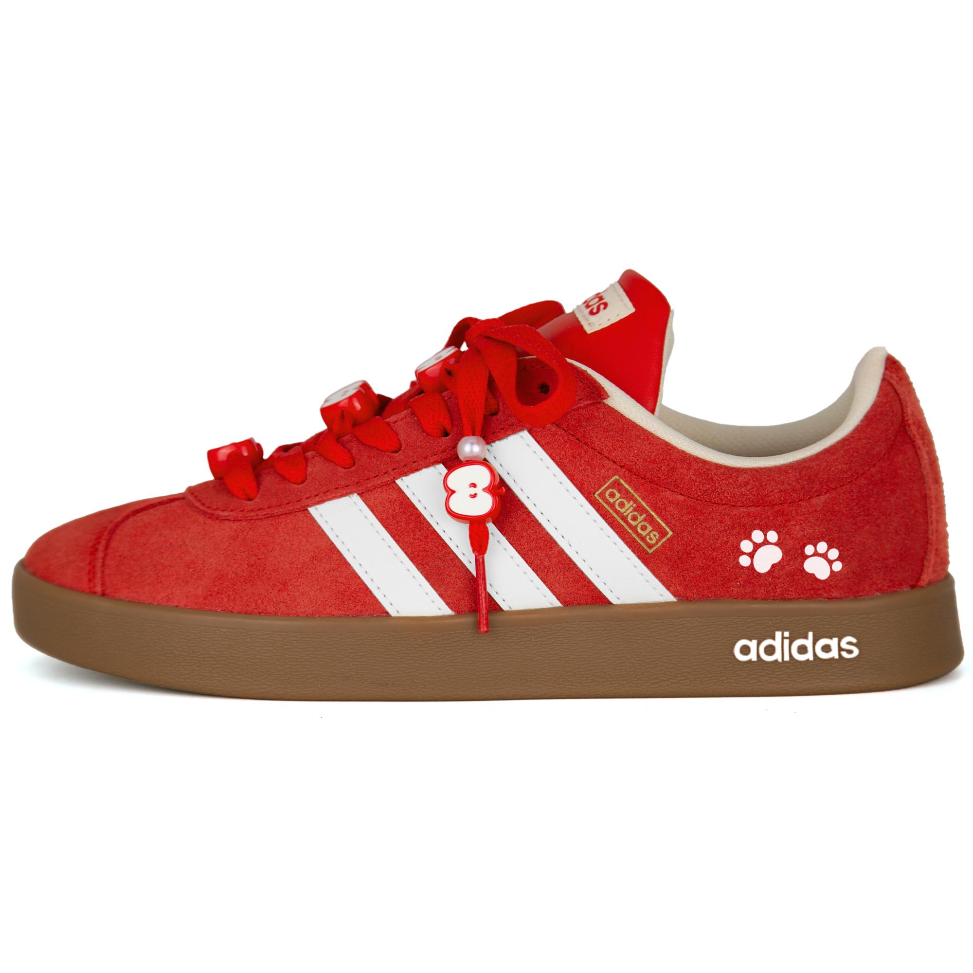 

Adidas Vl Court Classic Peaceful Joy Abrasion Resistant Abrasion Resistant Low top Skateboard Shoes Unisex Red KK3774(Team1664-) 40