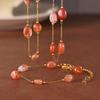 Elegant Chinese-Style Agate & Titanium Steel Beaded Jewelry Set