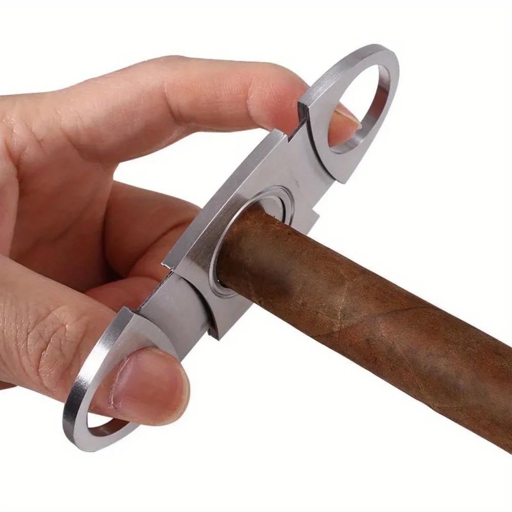 Stainless Steel Cigar Cutter Metal Classic Cutter Guillotine Cigar Scissors Gift Puncher Cutting Knife Cigar Accessory