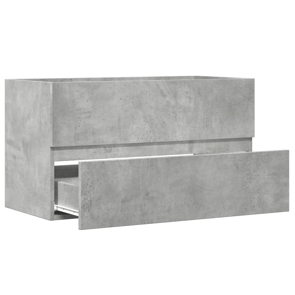 Bathroom Wall Mounted Cabinet Concrete Grey 80 x 38.5 x 45 cm Particleboard