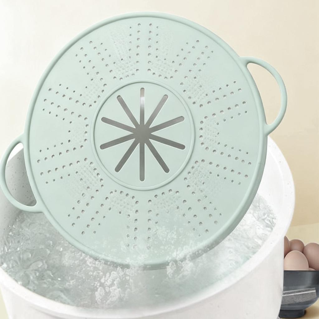11in Silicone Foldable Splash Guard Dishwasher Safe Non-Stick Oil Splatter Guard Multi-Use Splatter Screen for Everyday Cooking