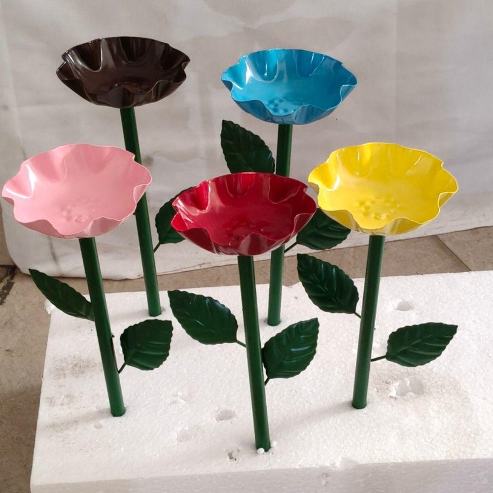 Ornamental Horticulture Bee Butterfly Watering Station Flower Shape Bird Bath Wildlife Garden