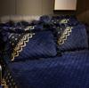 European-style Crystal Velvet Quilted Bed Skirt Single Piece Autumn Winter Thickened Lace Bedspread Bed Cover Non-slip Sheets