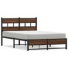 VidaXL Cadre de lit en métal sans matelas chêne marron 120x200 cm, lit double, meuble de chambre à coucher, lit d'invité, 4017324